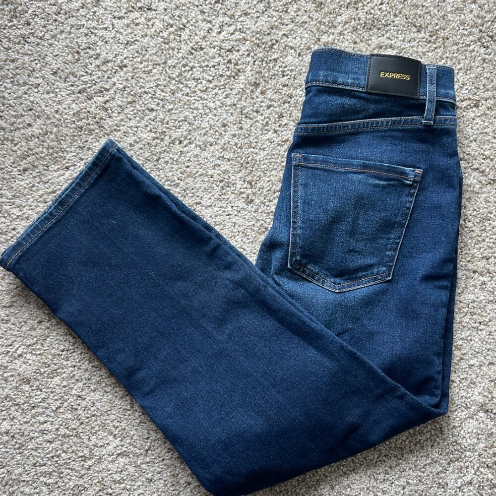 Express High Rise Straight Ankle Jeans (NWT)